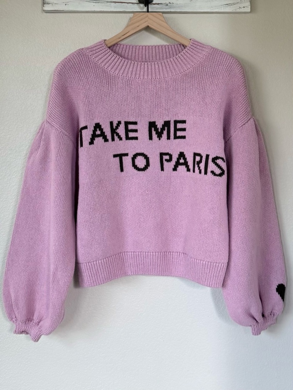ANTHROPOLOGIE XS S MAEVE Graphic City Sweater • Take Me to Paris Wanderlust - Picture 2 of 14